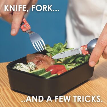 Багатофункціональні столові прибори Akinod 13х25, алюміній, синє дзеркальне покриття