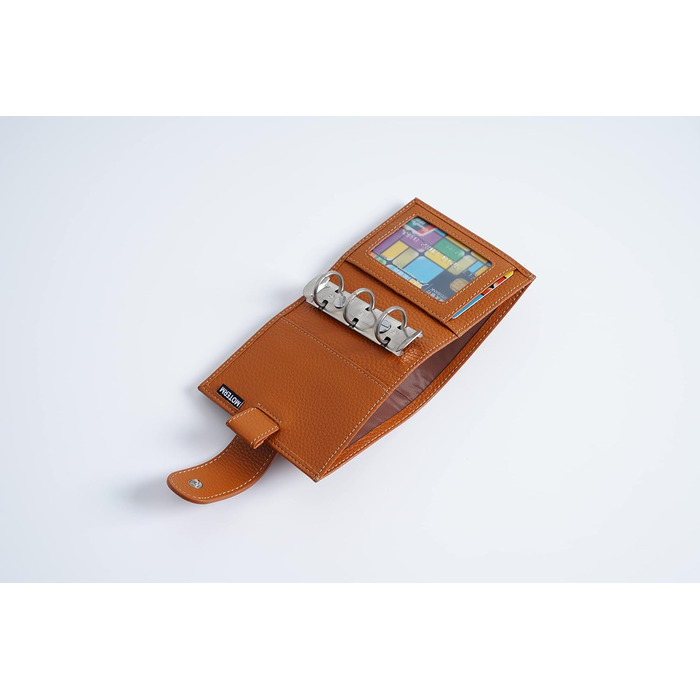 Планер Moterm A9 Regular Rings - гаманець-органайзер із натуральної шкіри (кольоровий помаранчевий, кільце 19 мм)
