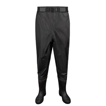 Чоловічі водонепроникні вейдерси Night Cat дихаючі вейдерси з черевиками для риболовлі, каное, каякінгу, роботи на річці, походів вздовж струмка, розмір 46, чорні