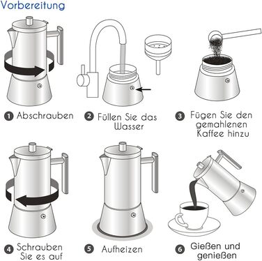 Еспрессо-кавоварка Easyworkz Diego для плити, нержавіюча сталь, італійська кавоварка, кавник для мокко на 10-12 чашок, еспрессо-ка