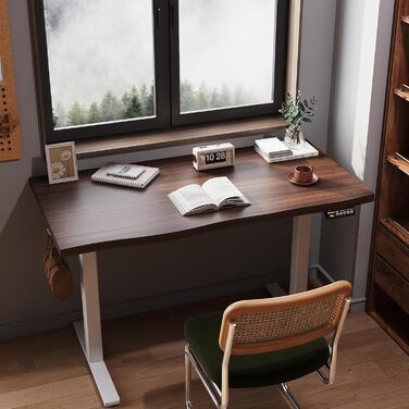 Каркас електричного столу стоячи з двома двигунами, колеса з фіксацією, регулювання висоти та довжини, ніжки столу сидячи/стоячи з кабельним лотком (Окремостоячий, Білий) Білий Окремостоячий