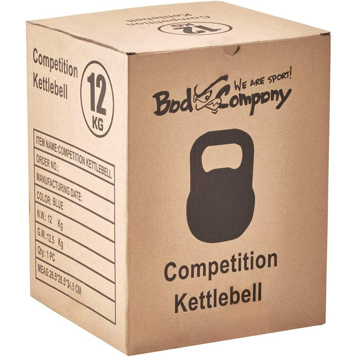 Сталева гиря Bad Company Competition для тренувань, різні варіанти ваги 8-40 кг, 28 кг (Помаранчева)
