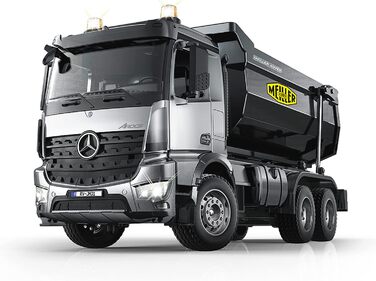 Модель самоскида Mercedes-Benz Arocs Meiller Metal 120 2,4GHz Підйомний механізм 15 кг, металеві шестерні, металевий кузов, повний привід (4WD), підвіска, гумові шини, LED освітлення / сигнальні вогні