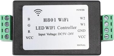 Контролер LED RGB Вхід DC5-24V для 5050 2835 3528 SMD Світлодіодна стрічка, 801 RGBW LED WIFI