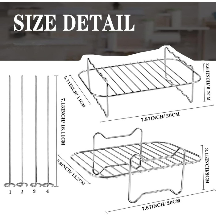 Набір аксесуарів для фритюрниці Ninja з 10 шт. , включаючи силіконову накладку та подвійні стійки для аерофритюрниці та 100 шт. паперову подушечку та силіконові рукавички для Ninja Dual AF300EU AF400EU (Silver2)