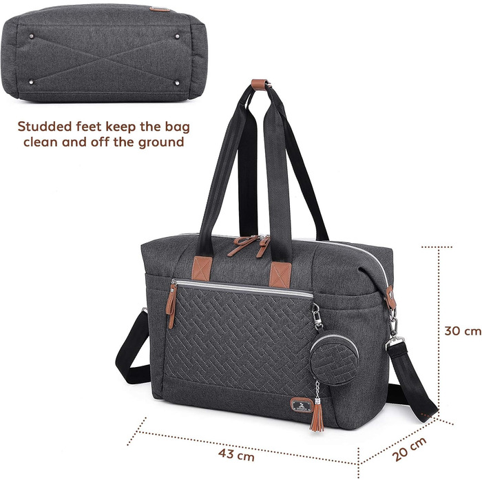 Пеленальна сумка Dikaslon з манекеном і пеленальним килимком, велика дорожня пеленальна сумка для мами і тата, багатофункціональна