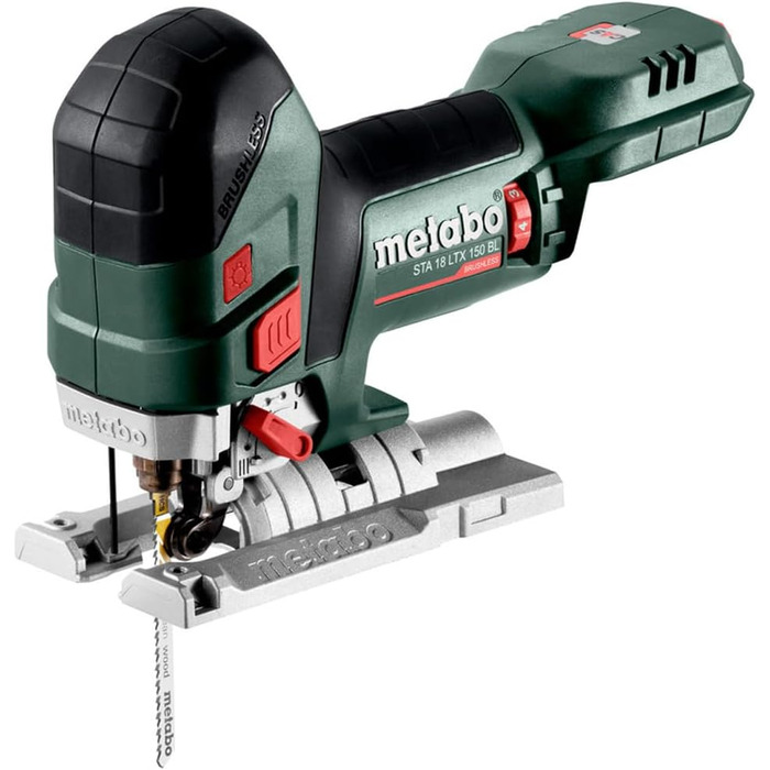 Акумуляторний лобзик Metabo STA 18 LTX 150 BL, 18 В, в Metabox, без акумулятора, з безщітковим двигуном, з м'якою ручкою, пила 601