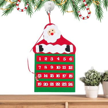 Тканинний адвент-календар з 24 кишенями Shenrongtong