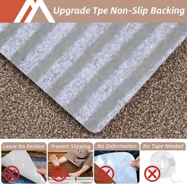 Килим COSY HOMEER, нековзний, 71,1 x 22,9 см, доріжка для дерев&39яних сходів, килимки для сходів для дітей та собак, основа 100 поліестер TPE, 15 шт. , бежевий, захищає підлогу 15 шт. бежевий