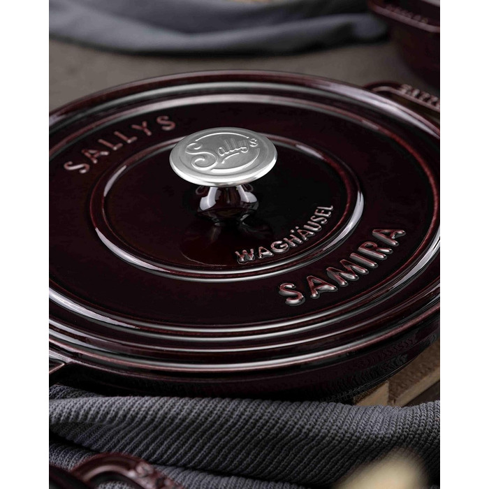 Чавунна каструля Sally's 'Samira - міцна та високоякісна перлина для ідеального приготування їжі - об'ємом 2,2 літра, для всіх тип