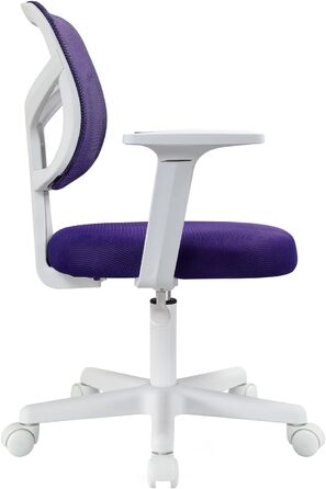 Дитяче офісне крісло SVITA Joy, регульоване по висоті, обертове крісло з колесами, фіолетове