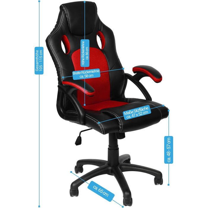 Геймерське крісло Panorama24, ігрове крісло для офісу, крісло для керівника, ергономічне, сіре, 9 варіантів кольорів, м&39які підлокітники, механізм нахилу, вантажопідйомність до 150 кг, сертифікований підйомник TV