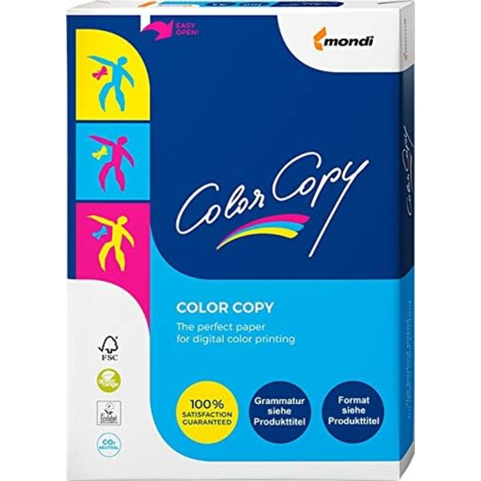 Копіювальний папір Mondi ColorCopy 400 г/м DIN A3 PU 125 аркушів, підходить для лазерних принтерів та InkJet