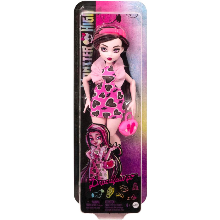 Лялька Monster High Дракулаура з більш ніж 10 гнучкими суглобами для дівчаток віком від 4 років