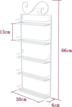 Рівневе зберігання лаку для нігтів Металева полиця для нігтів Настінна полиця Органайзер для лаку для нігтів Підставка для губної помади Подарункова підставка для лаку для нігтів Зберігання ефірних масел для манікюрного салону Аксесуари (білий), 5-