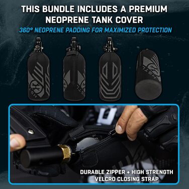 Система стисненого повітря HK Army Aluminum HPA – 48ci/3000 psi, синій, стандартний регулятор 800 psi, 5-річний гідроцикл