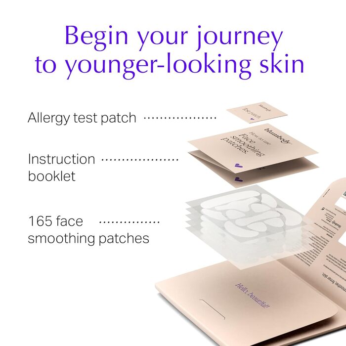 Повні розгладжувальні пластирі для обличчя (165 шт. ) - Пластирі для обличчя проти зморшок - Розгладжувальні подушечки для догляду за шкірою навколо очей, рота та чола - Антивікові подушечки для очей для нічного догляду - Профілактика зморшок 165 шт. (1 п