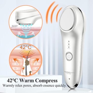 Гарячий і холодний масажер для обличчя з функцією вібрації, косметичний пристрій для видалення зморшок масаж обличчя для догляду за обличчям проти старіння AG-1389EU