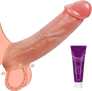 Реалістична пеніс-насадка Wakelust, для подовження та потовщення