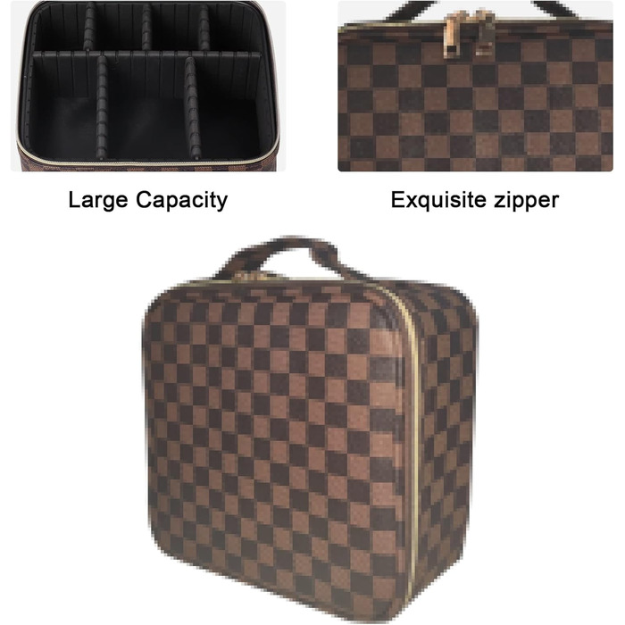 Косметичний футляр для зберігання косметики з регульованими відділеннями для косметичних пензликів для макіяжу Туалетні приналежно