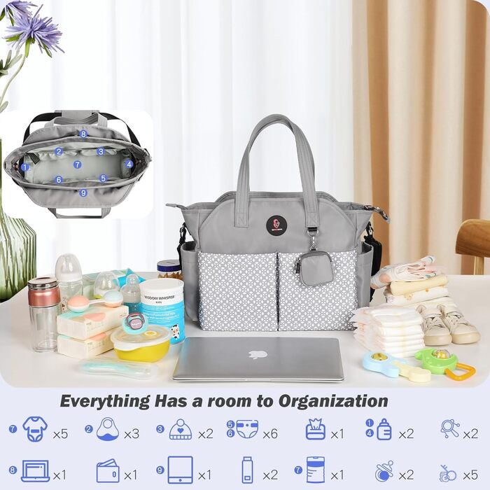 Унісекс X-Large Сумка для перевдягання люльки сіра