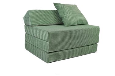 Розкладний матрац 200x70x10 см з узголів&39ям та подушкою Розкладне гостьове ліжко для дитячих кімнат та кемпінгу, матрац з пінопласту Портативний розкладний матрац Розкладний вельветовий матрац Світло-зелений