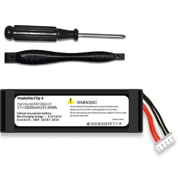 МАг Акумулятор для JBL Flip 4, змінний акумулятор високої ємності, сумісний з JBL Flip 4, акумулятор для Bluetooth-колонки Flip 4 Special Edition, артикул GSP872693 01, 5800