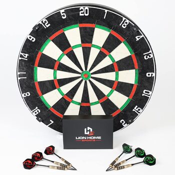 Мішень для дартсу з високоякісної сизалевої сталі З підвіскою та 6 дротиками, а також коробкою для зберігання Регульоване кільце з номером Діаметр 45 см Міцний матеріал для точних влучань