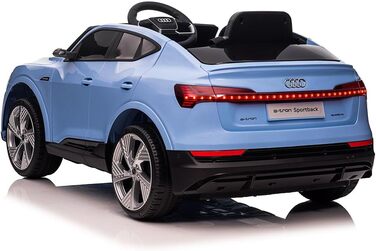 Дитячий транспортний засіб - електромобіль Audi E-Tron - ліцензійний - акумулятор 12V7AH та 4 двигуни - 2.4Ghz MP3 шкіра Єва (сині