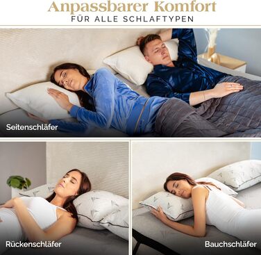 Подушка Akroma з піни з ефектом пам&39яті 4080 см - зі змінними чохлами, ергономічна, регульована по висоті, для всіх положень сну, дихаюча, гіпоалергенна, сертифікована Oeko-Tex оригінальна (40x80 см) 1.0