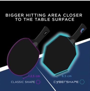 Ракетка для настільного тенісу Stiga Pro Carbon Plus Cybershape 5 Star FL (1215-0401-35)