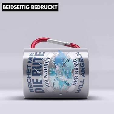 Тренд - Кружка з нержавіючої сталі Angler з карабіном - Подарунок для чоловіків - Смішне прислів&39я для рибалок - Ідея подарунка для кружки для рибалки (червона)