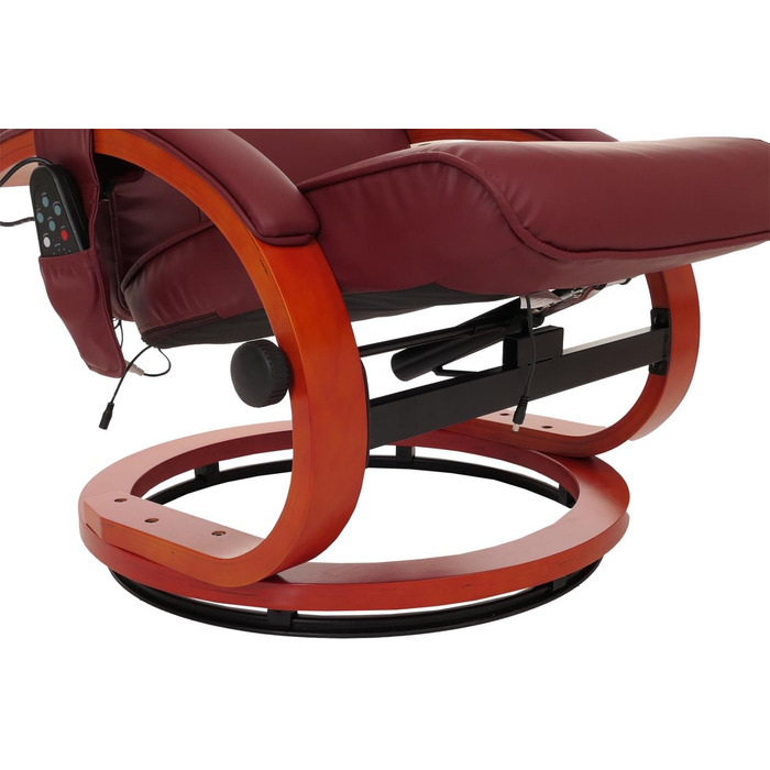 Масажу-реклайнер Mendler Pescatori II, розслаблююче масажне крісло, функція масажу - Бордо