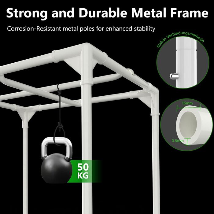 Повний набір наметів для вирощування TOPRON Набір для вирощування зі світлодіодною лампою для вирощування повного спектру потужністю 200 Вт з можливістю затемнення, набір наметів для вирощування 80x80x180 см Повний набір наметів для вирощування на гідропо