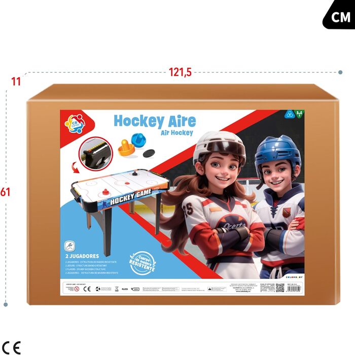Стіл для аерохокею ColorBaby 85330, 122 x 61 x 75 см, велика стільниця 122 x 61 см