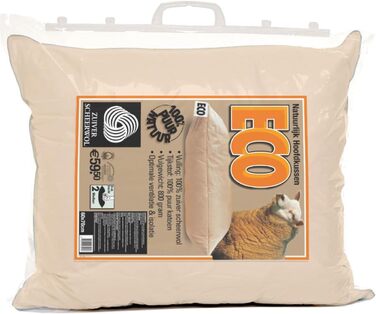 Вовняна подушка Terschellinger 60x70 см - Комплект із 2 подушок - З наповнювачем з 800 грамів натуральної вовни