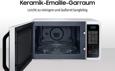 Комбінована мікрохвильова піч Samsung MW5000H MC2BH5013AW/EG з грилем і гарячим повітрям / 900 Вт / 28 л місця для приготування їжі (дуже велике) / Ширина 51,7 см / Розморожування потужністю / 35 автоматичних програм / Білий