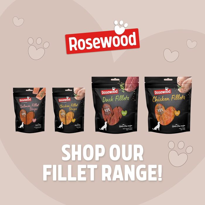 Смужки філе лосося Rosewood Large - м&39які ласощі для собак з 97 лосося, з високим вмістом білка та низьким вмістом жиру, без зерна та глютену, 150 г