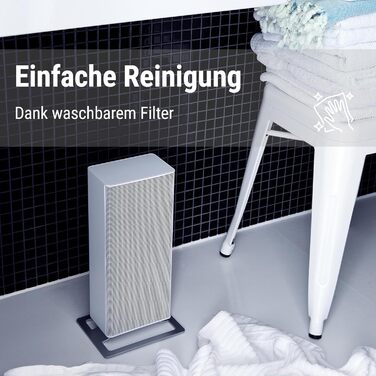 Тепловентилятор Stadler Form Anna з регулятором температури, 2 рівнями нагріву (1200/2000 Вт) та захистом від перекидання, підходить для приміщень площею до 25 м, білий