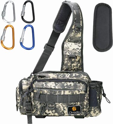 Рибальська сумка Noosverl, сумка для рибалки водонепроникний зносостійкий рибальський рюкзак для рибальського приладдя з 4 карабінами