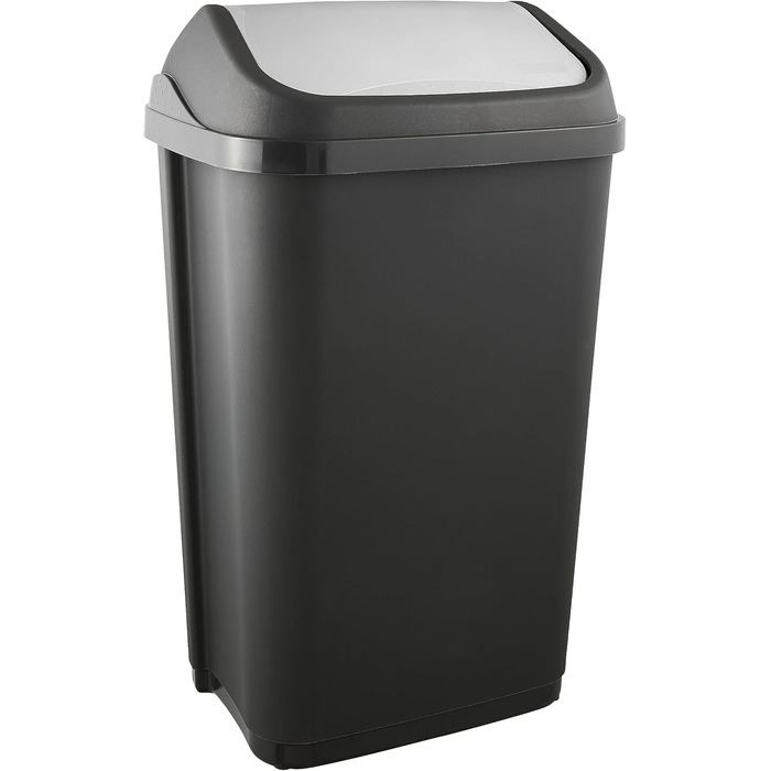 Відро для сміття з відкидною кришкою, 50 л, Swantje, графітово-сірий графіт 50 л, Swantje, графітовий 50 л
