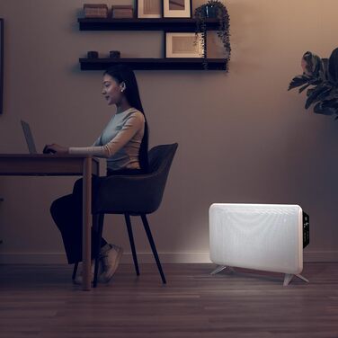 Електричний радіатор Cecotec ReadyWarm 2000 Graphene з пультом дистанційного керування, 1800 Вт, термостат 15 40 C, низьке енергоспоживання, 12-годинний таймер, потрійна безпека, швидкий нагрів, компактний