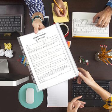 Папок для документів формату А4, прозорі кишені для папок з 11 отворами, пластикові папки на блискавці, пакети з відривними листами та 20 наліпками для документів, косметики, ювелірних виробів та органайзерів., 20