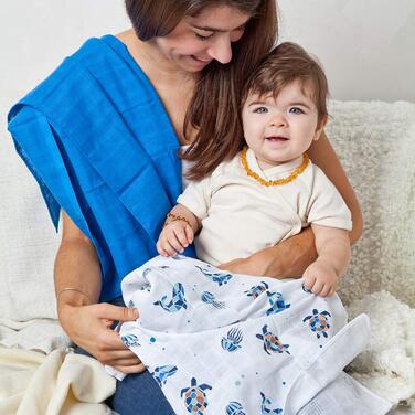 Органічні муслінові пелюшки 70x70 см з 100 бавовни (органічні), серветки для відрижки, без оптичних відбілювачів, безпечні для шкі