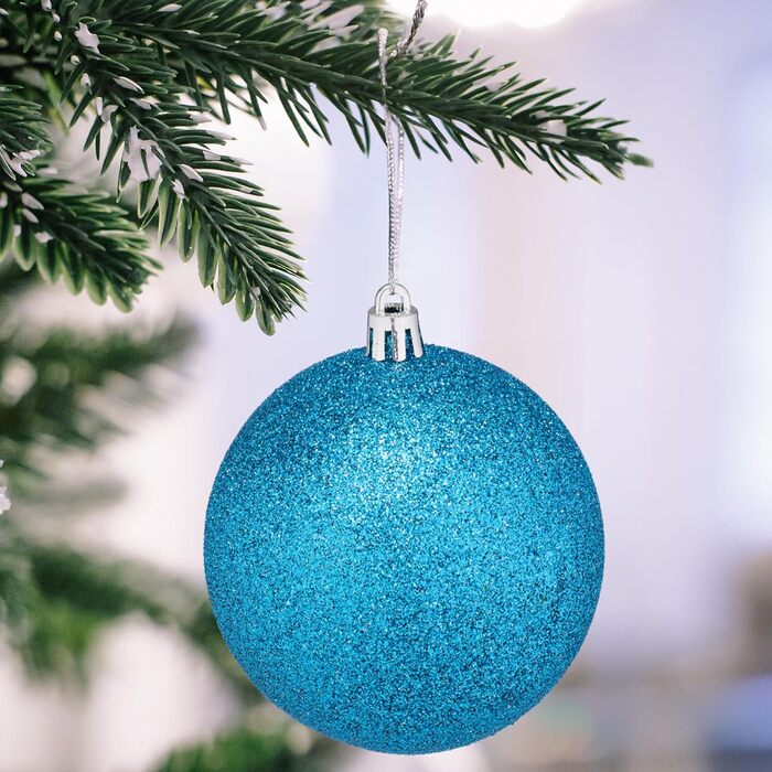 Набір із 110 шт різдвяні кульки сині Relaxdays