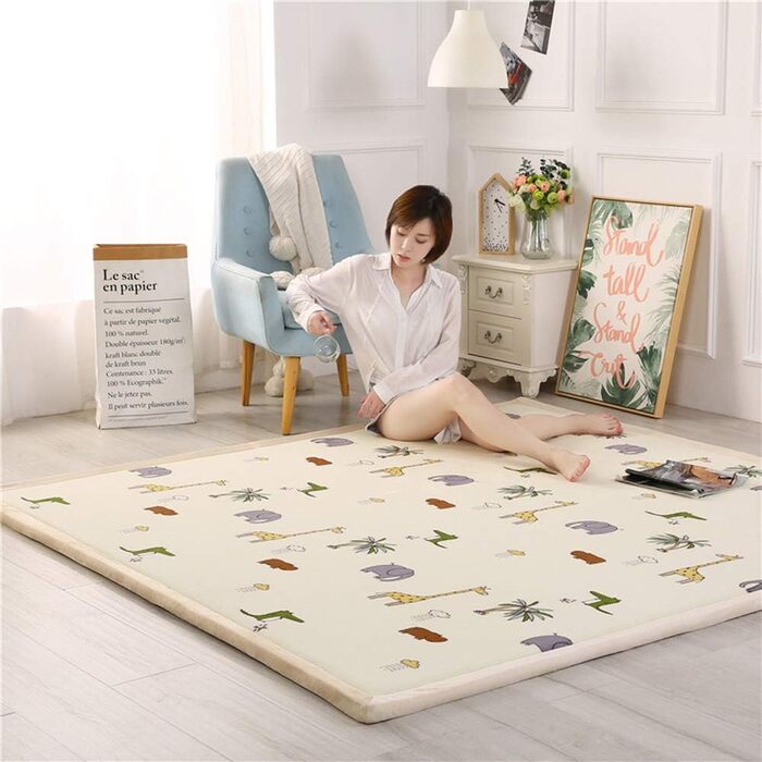 Дитячий килим Loartee для дитячої кімнати, дитячий килим, кораловий червоний оксамитовий килимок, як ковдра для повзання для дитин