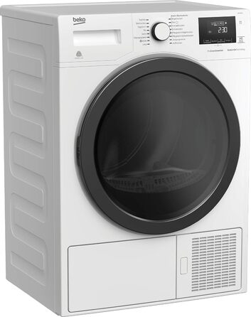 Сушильна машина Beko B3T42240S b300 до 7 кг, клас енергоспоживання A, з тепловим насосом підходить для алергіків, 14 програм,  дизайн преміум-класу, білий