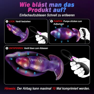 Фалоімітатор Leyuto, надувний, реалістичний «монстр», з T-подібною основою