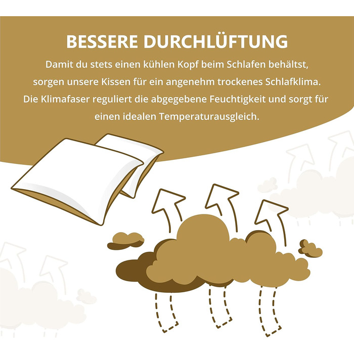 Подушка Sleep Moon &quotМаленький принц&quot від алергії з натурального волокна 80x80 см - Гіпоалергенна подушка з наповнювачем з фіброзних кульок - Бавовняна подушка 80x80 - Можна прати при температурі до 60 градусів. Зроблено в Німеччині.