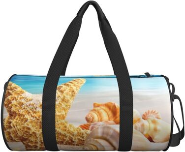 Дорожня сумка-циліндр з морським мотивом мушлі, океан, пляж - спортивна сумка для чоловіків та жінок